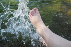 Extreme close-up eines Fußes