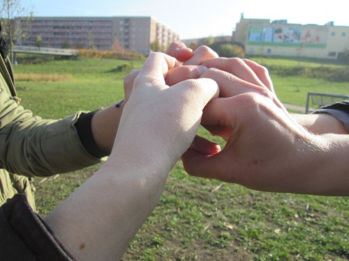 Verschlungene Hände